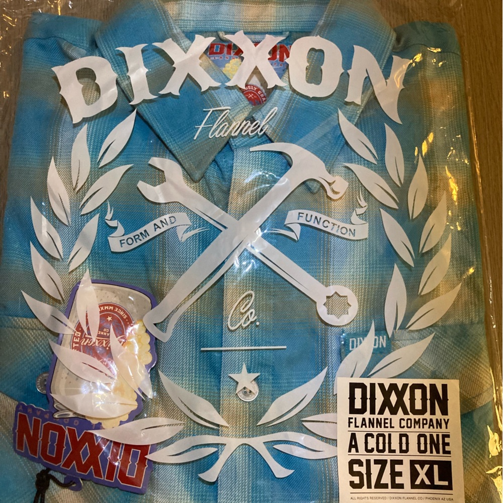 DIXXON Blue and White Flannel Shirt